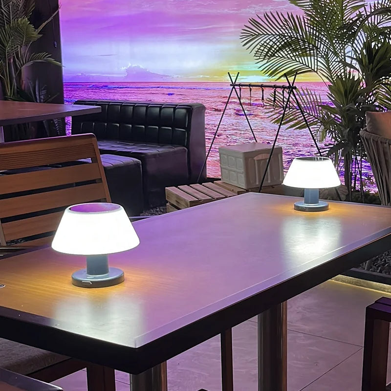 Eco-Chic Solar-Powered Table Lamp for Effortless Ambience - SolarTable