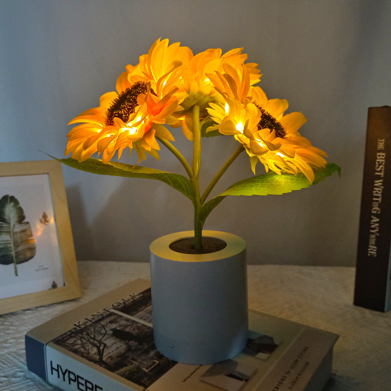 Radiant Floral LED Table Lamp for a Cozy & Stylish Space - FloralTable