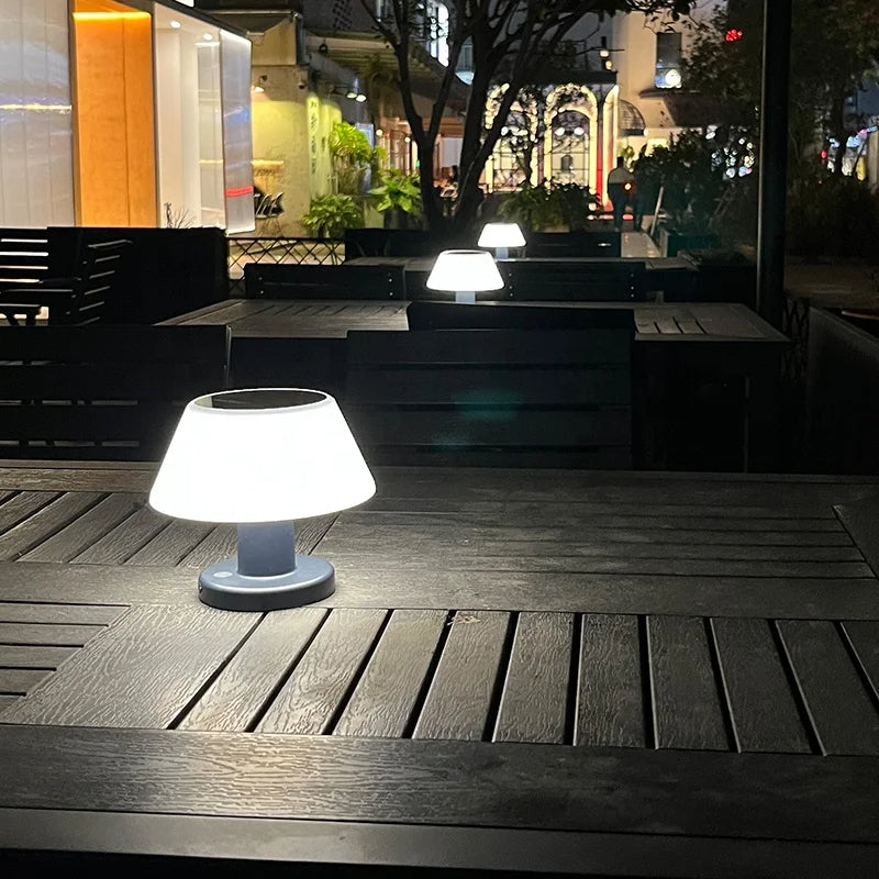 Eco-Chic Solar-Powered Table Lamp for Effortless Ambience - SolarTable