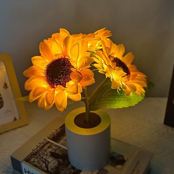 Radiant Floral LED Table Lamp for a Cozy & Stylish Space - FloralTable