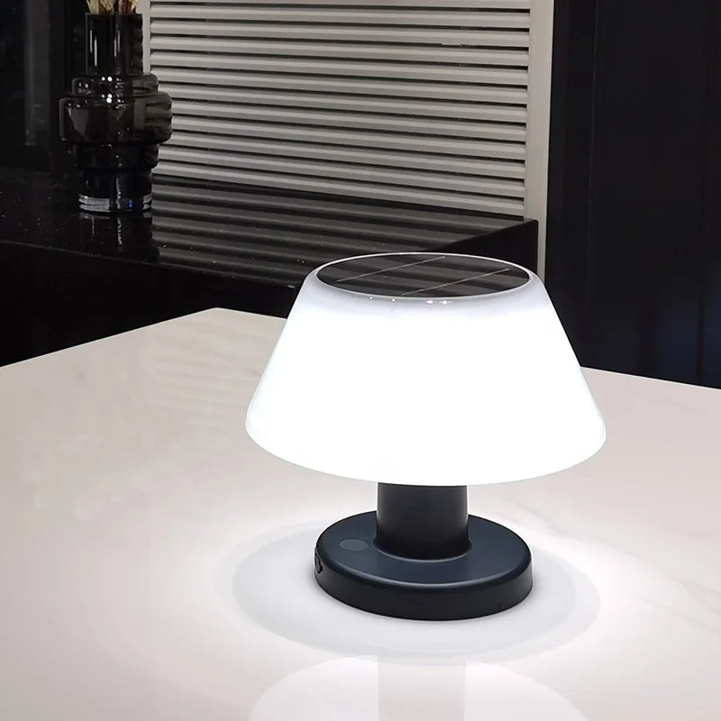 Eco-Chic Solar-Powered Table Lamp for Effortless Ambience - SolarTable