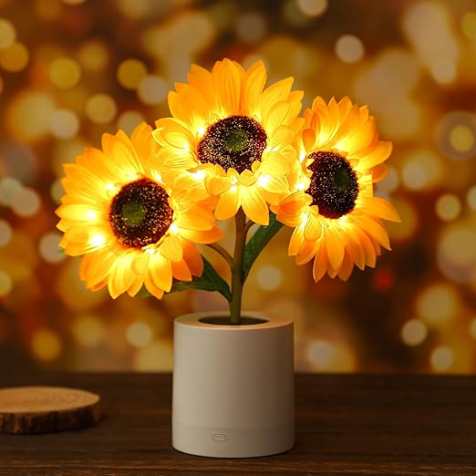 Radiant Floral LED Table Lamp for a Cozy & Stylish Space - FloralTable