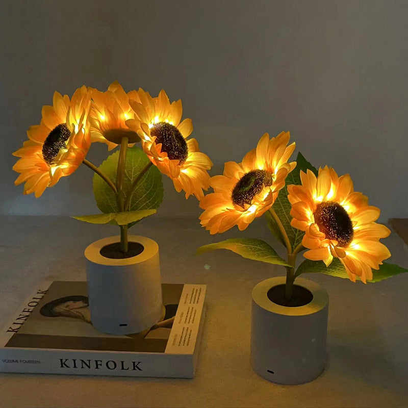 Radiant Floral LED Table Lamp for a Cozy & Stylish Space - FloralTable