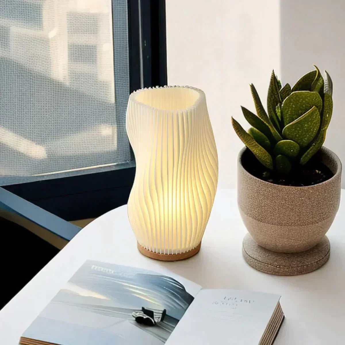 Tranquil LED Wave Lamp for a Cozy Vibe - WaveTable