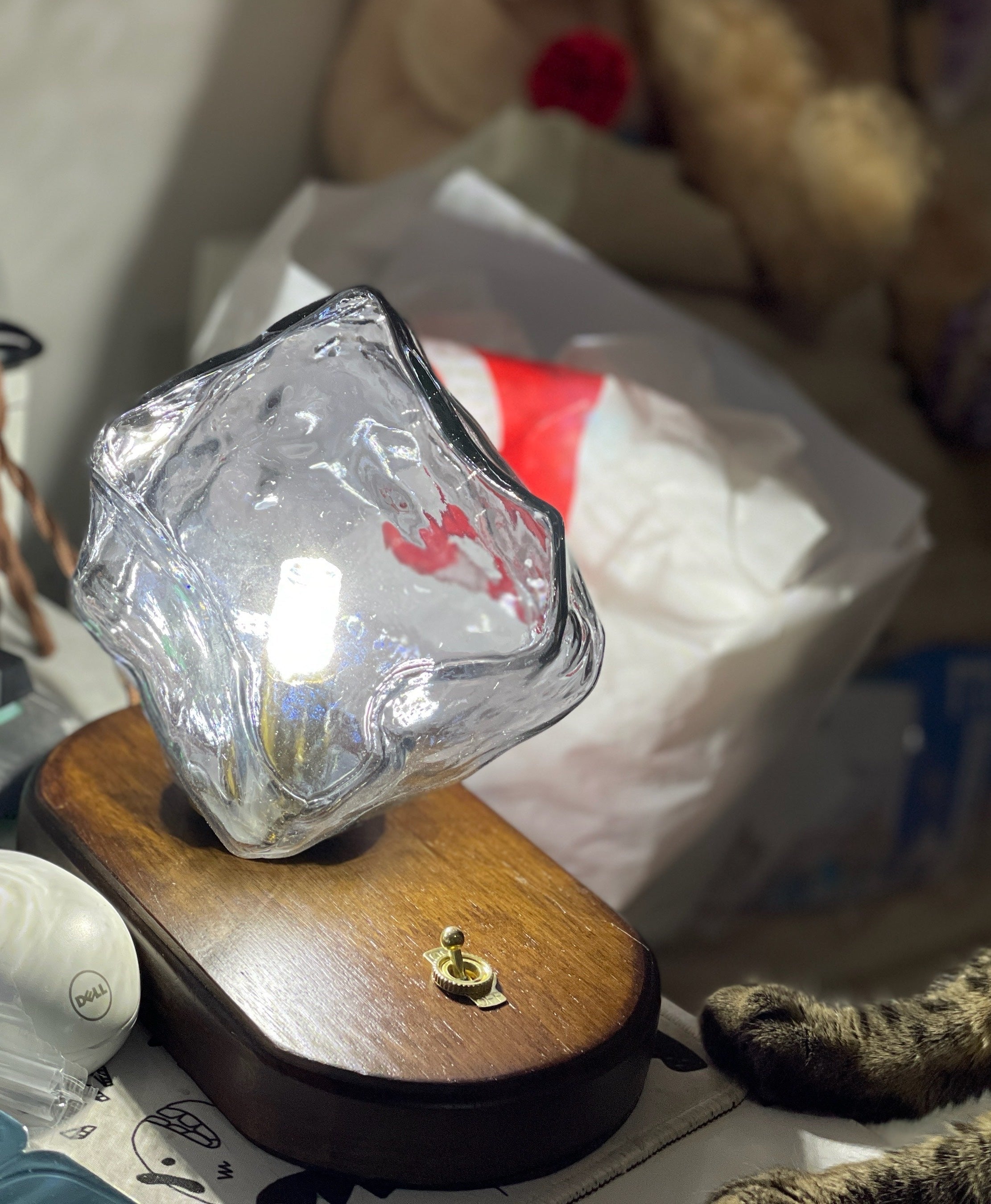 Elegant Motion-Sensing Table Lamp with Frosted Glass - FrostTable