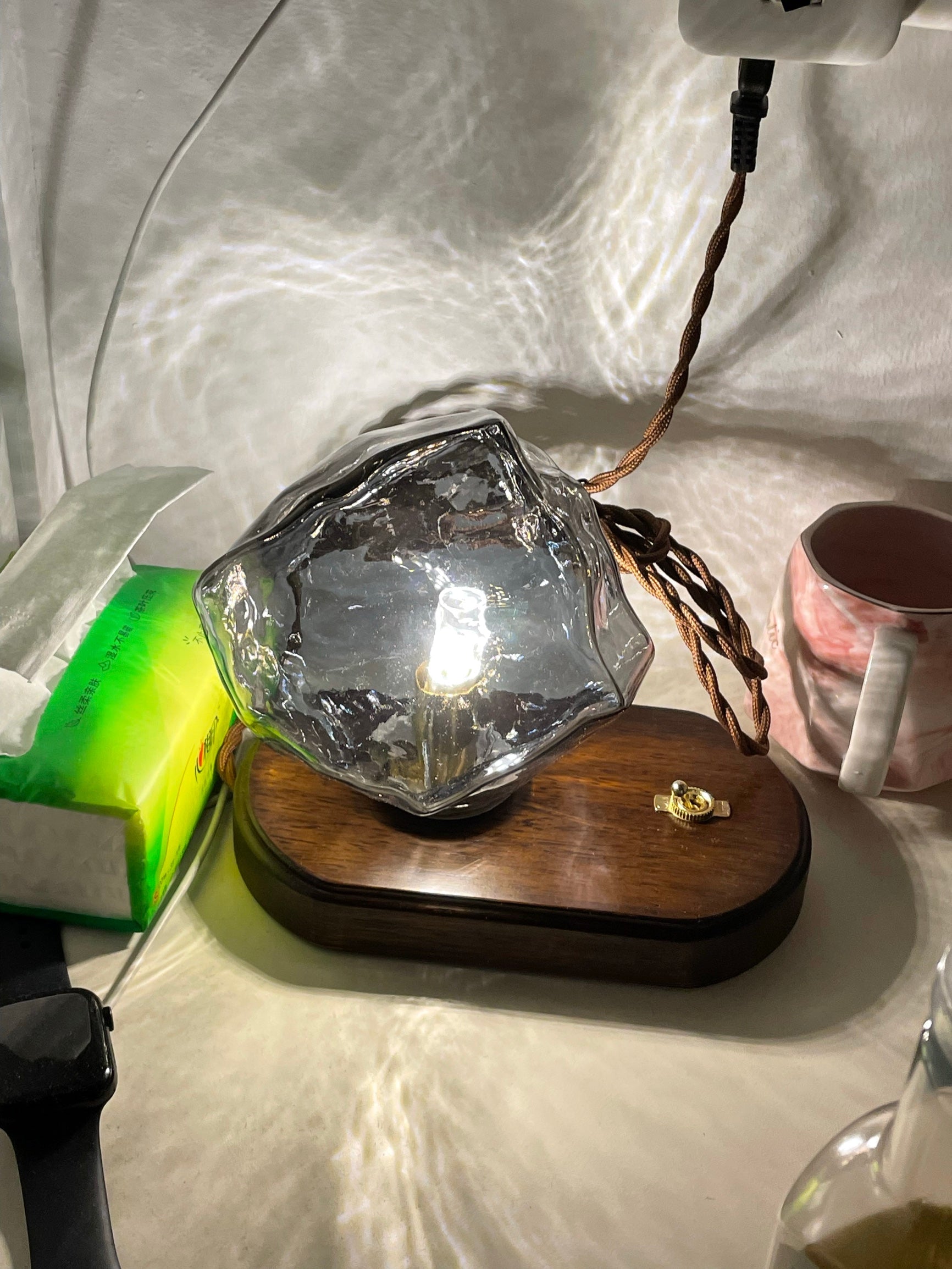 Elegant Motion-Sensing Table Lamp with Frosted Glass - FrostTable