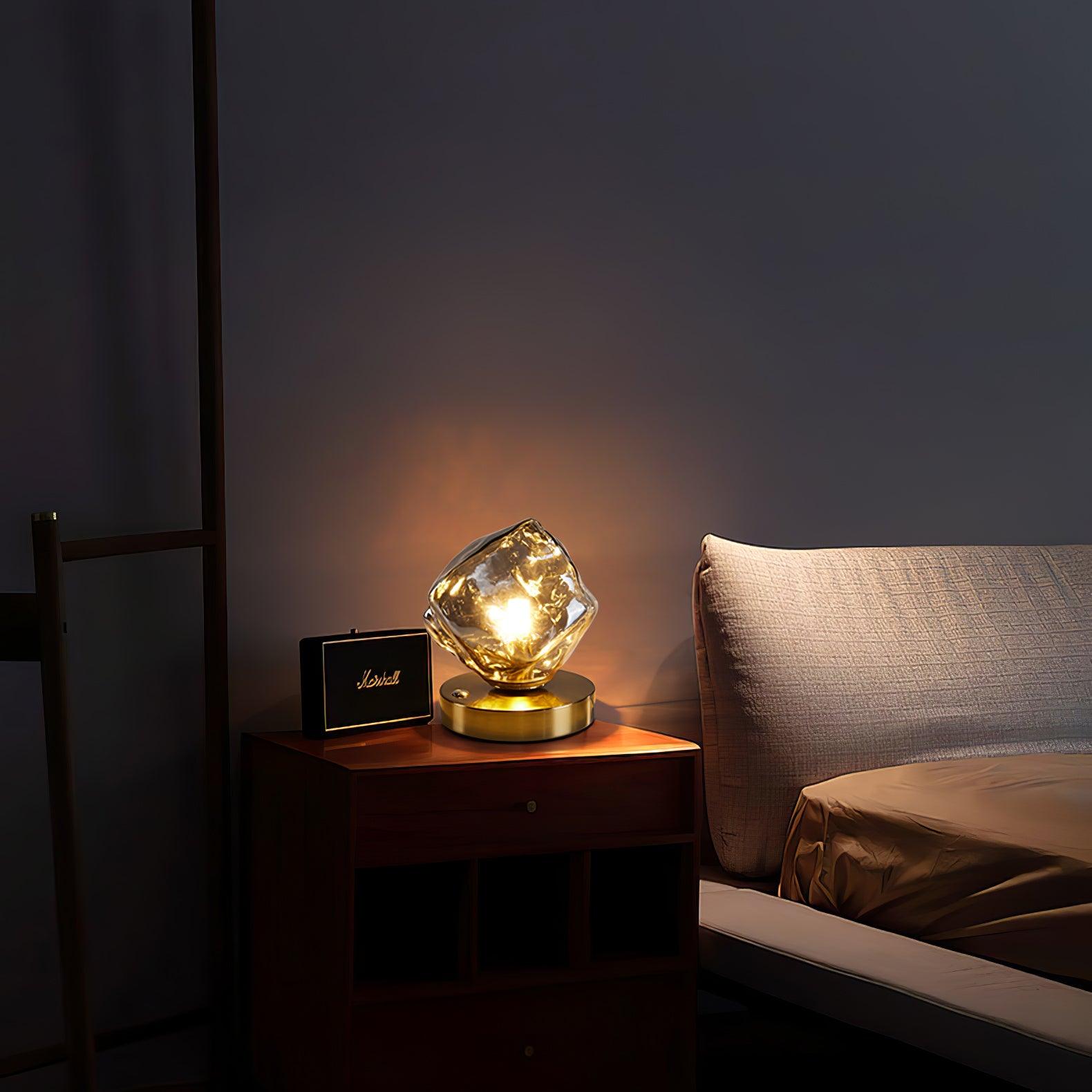 Elegant Motion-Sensing Table Lamp with Frosted Glass - FrostTable