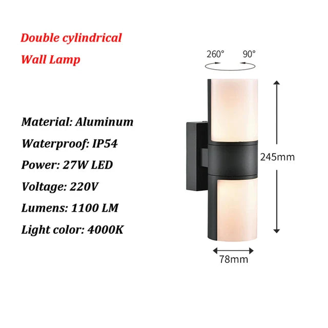 Weatherproof LED Wall Lamp - OutdoorWall