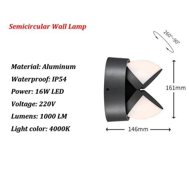 Weatherproof LED Wall Lamp - OutdoorWall