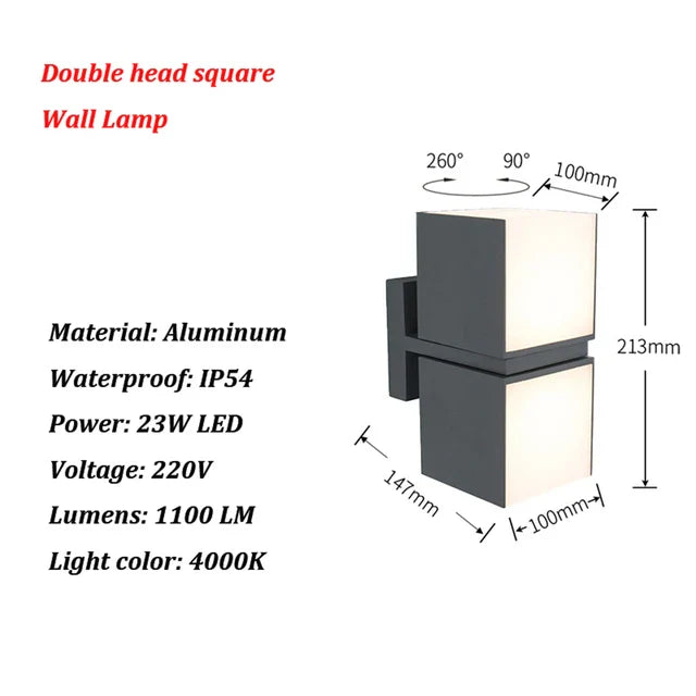 Weatherproof LED Wall Lamp - OutdoorWall