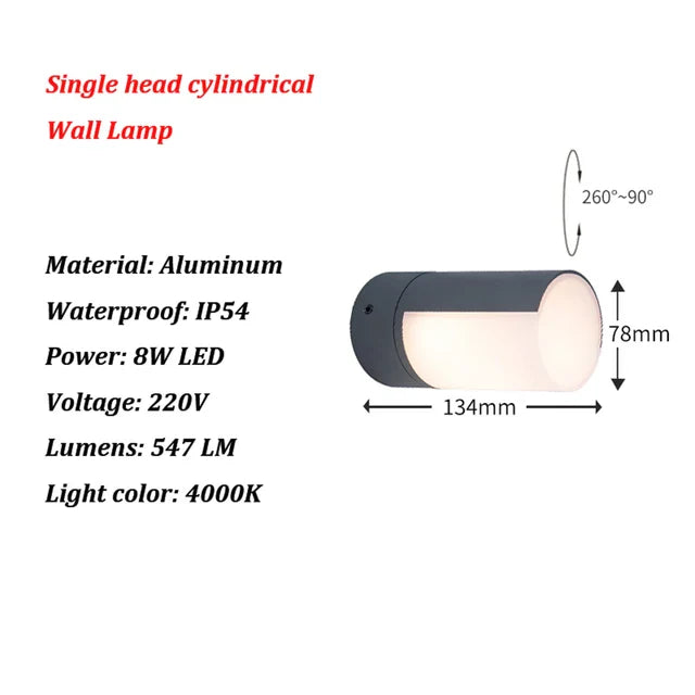 Weatherproof LED Wall Lamp - OutdoorWall