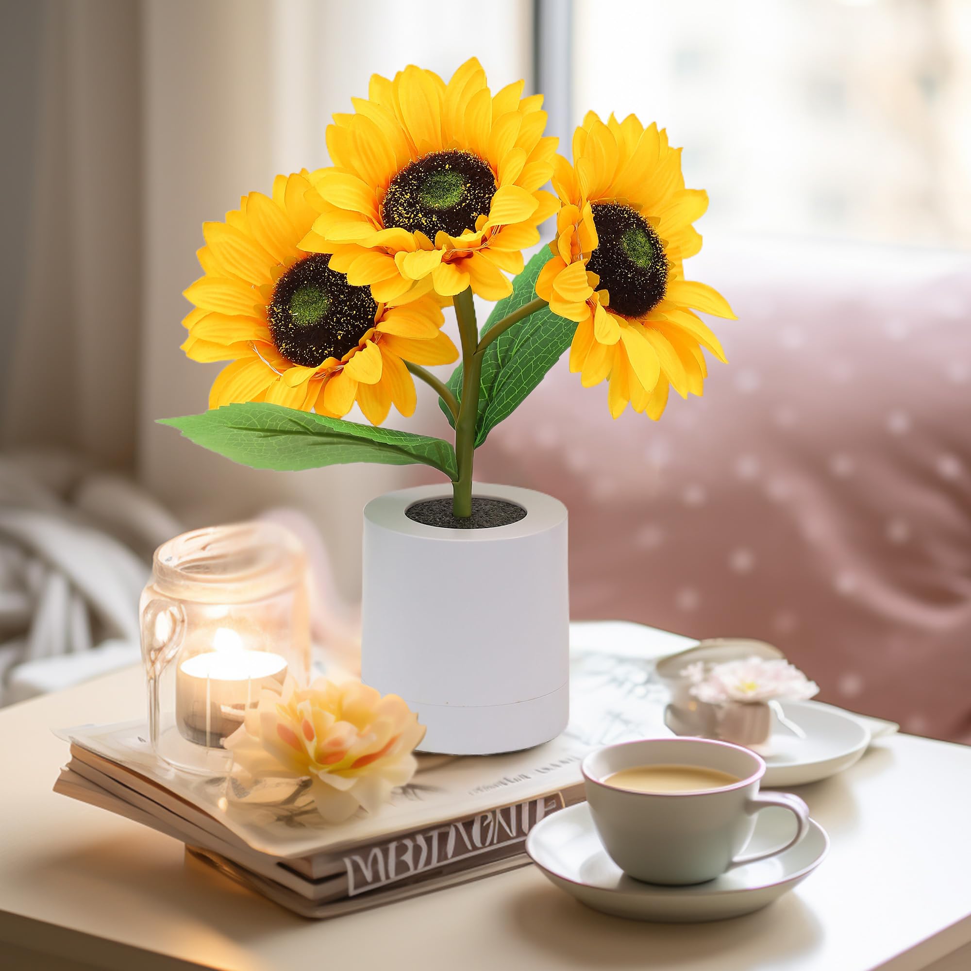 Radiant Floral LED Table Lamp for a Cozy & Stylish Space - FloralTable