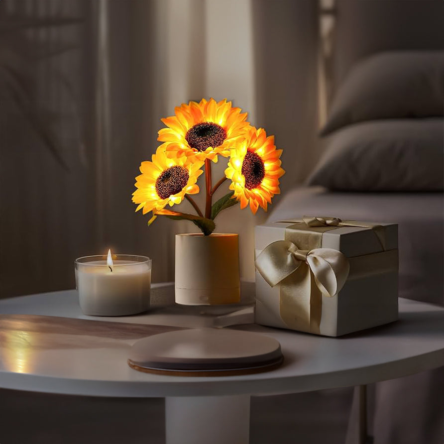 Radiant Floral LED Table Lamp for a Cozy & Stylish Space - FloralTable