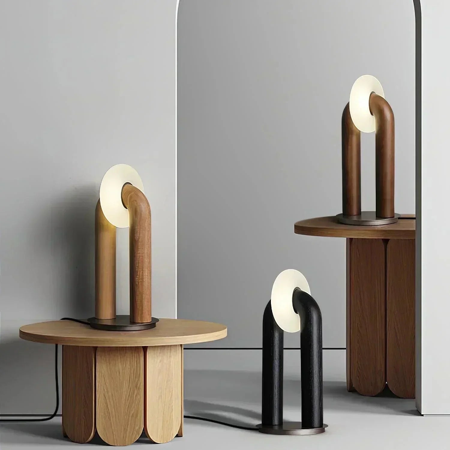 Sleek Rechargeable Arched Table Lamp for Modern Interiors - IndoTable