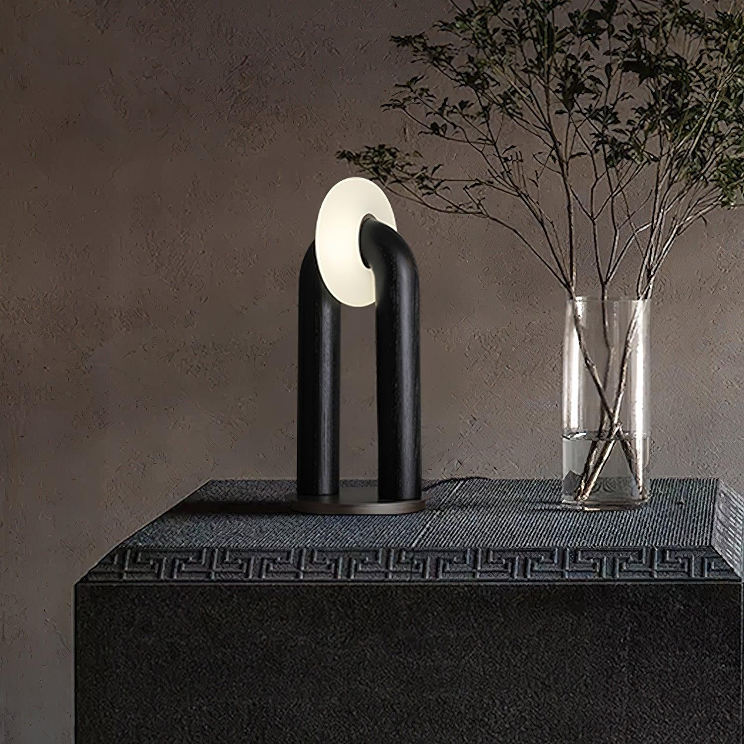 Sleek Rechargeable Arched Table Lamp for Modern Interiors - IndoTable