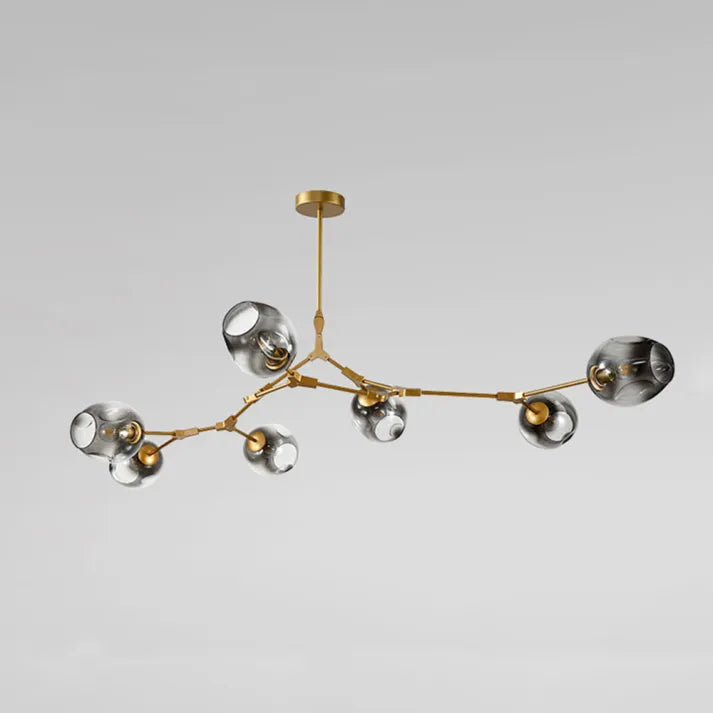 Modern Sputnik Pendant Lamp with Glass Bubble Accents - BubbleDrop