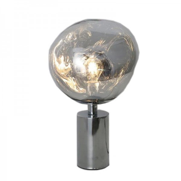 Luxe Contemporary Melted Glass Lamp for Modern Interiors - GlassTable