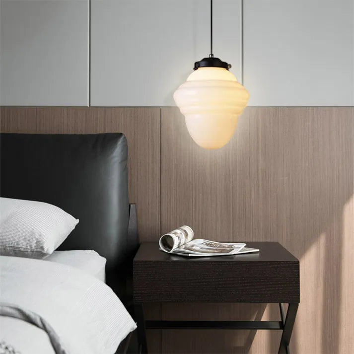 Chic Geometric Pendant Lamp in Matte Glass - GeoDrop