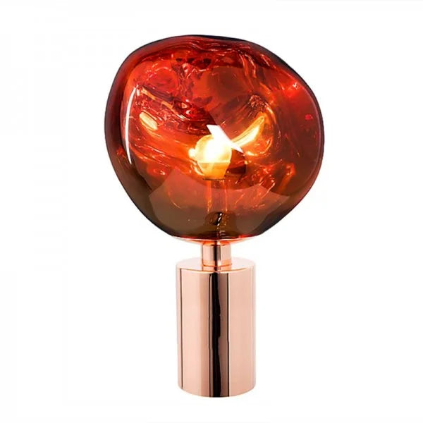 Luxe Contemporary Melted Glass Lamp for Modern Interiors - GlassTable
