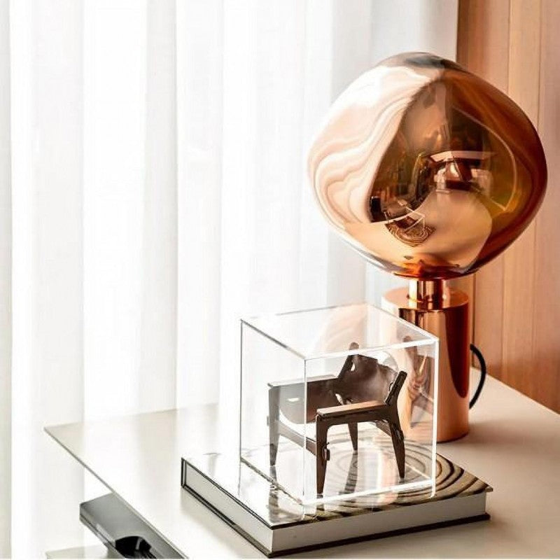 Luxe Contemporary Melted Glass Lamp for Modern Interiors - GlassTable