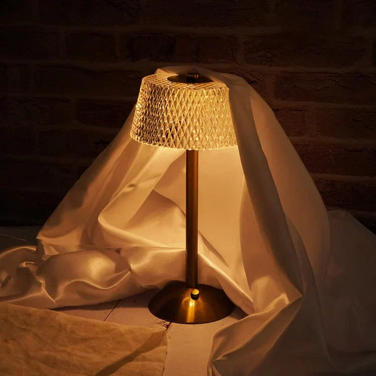Sleek Crystal Wireless Table Lamp with Warm LED - CrystalTable