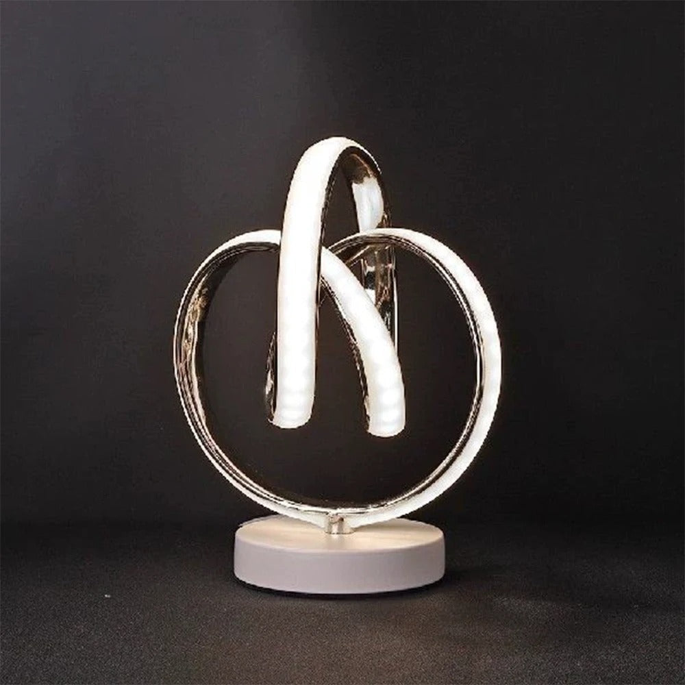 Sleek LED Table Lamp with Curved Elegance for Modern Home Decor - CurveTable