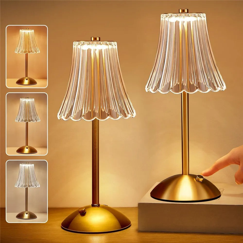 Elegant Rechargeable Dimmable Desk Lamp for Cozy Ambiance - DeskTable
