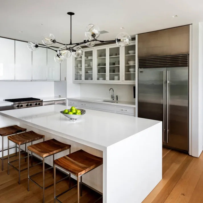 Modern Sputnik Pendant Lamp with Glass Bubble Accents - BubbleDrop