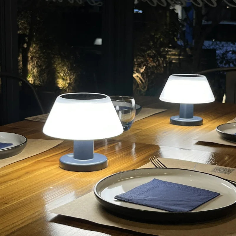 Eco-Chic Solar-Powered Table Lamp for Effortless Ambience - SolarTable