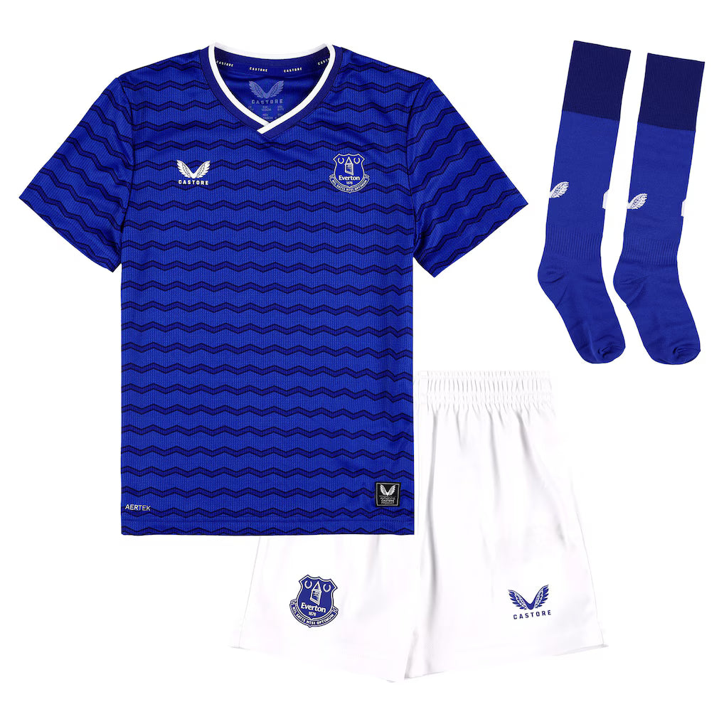 2025-26 Everton Home Kids Football Kit