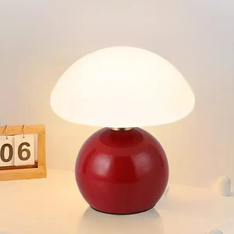 Modern Cream Ceramic Mushroom Table Lamp for a Cozy Glow - MushTable