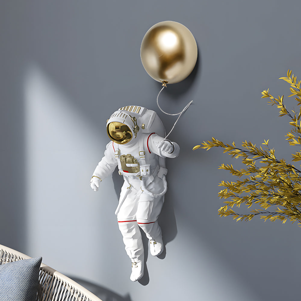 Resin Astronaut and Planet Wall Art Decor