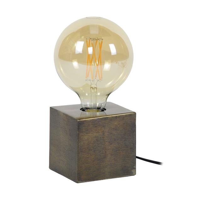 Sleek Industrial Metal Table Lamp in Bronze and Black - MetalTable