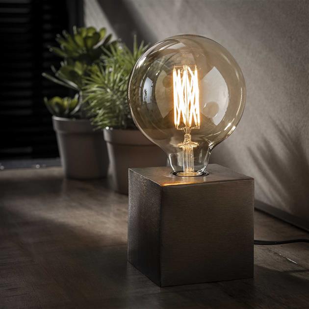 Sleek Industrial Metal Table Lamp in Bronze and Black - MetalTable