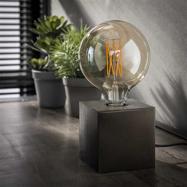 Sleek Industrial Metal Table Lamp in Bronze and Black - MetalTable