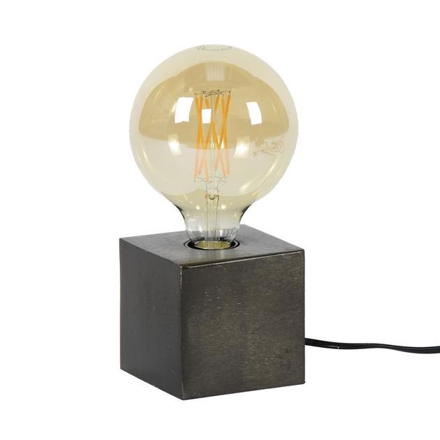 Sleek Industrial Metal Table Lamp in Bronze and Black - MetalTable