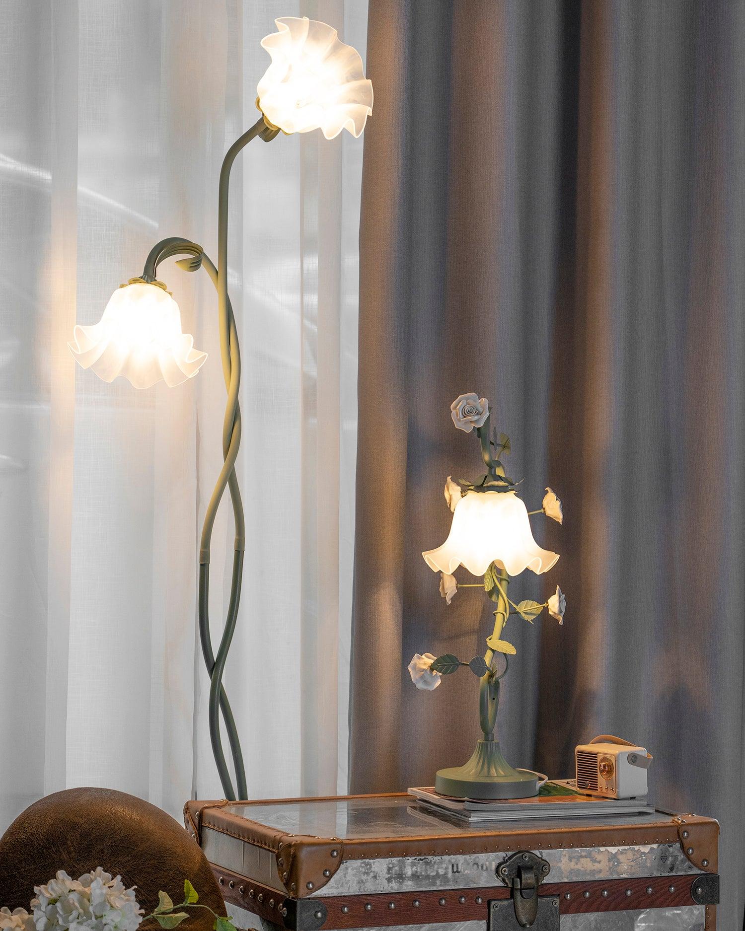 Elegant Floral LED Table Lamp - FloralTable