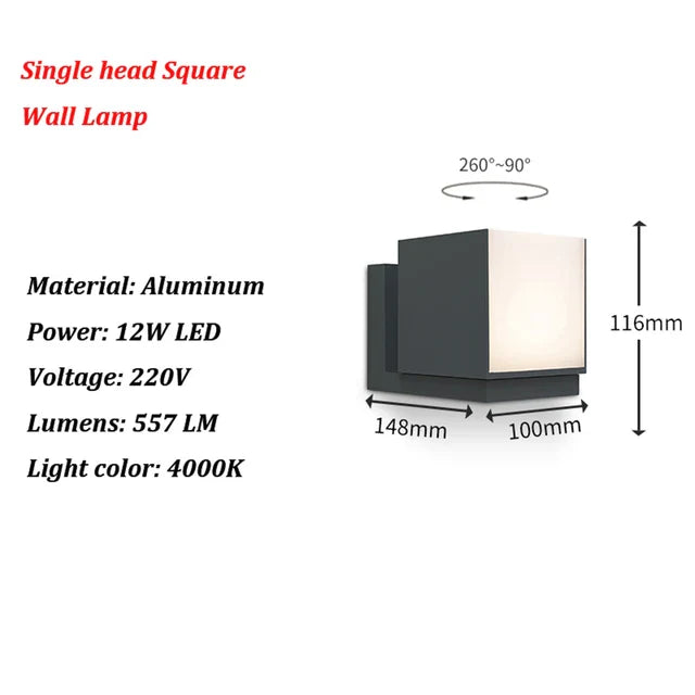 Weatherproof LED Wall Lamp - OutdoorWall
