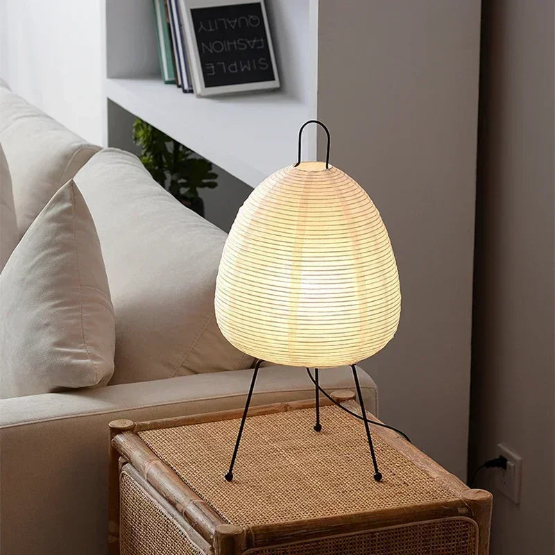 Natural LED Table Lamp for a Cozy Living Room Glow - StoneTable