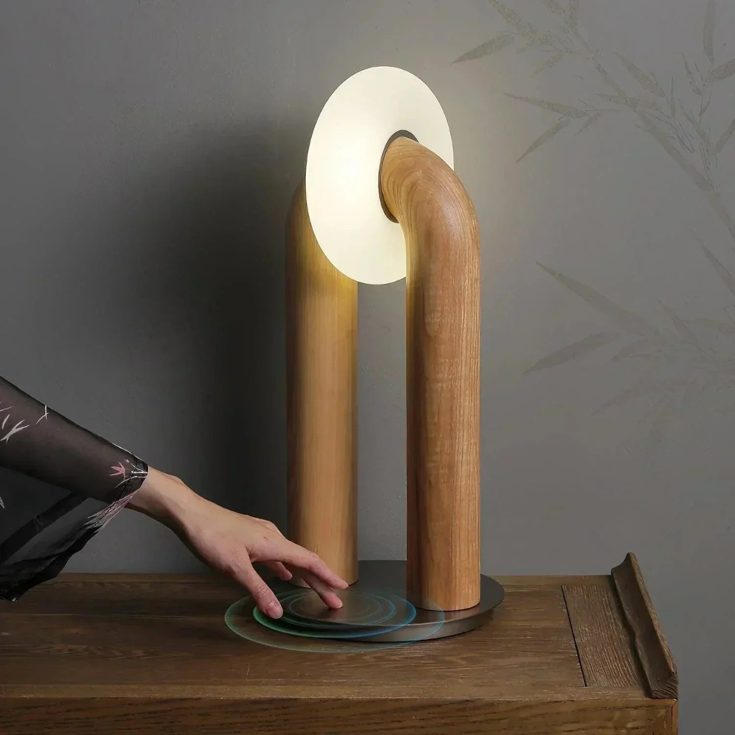 Sleek Rechargeable Arched Table Lamp for Modern Interiors - IndoTable