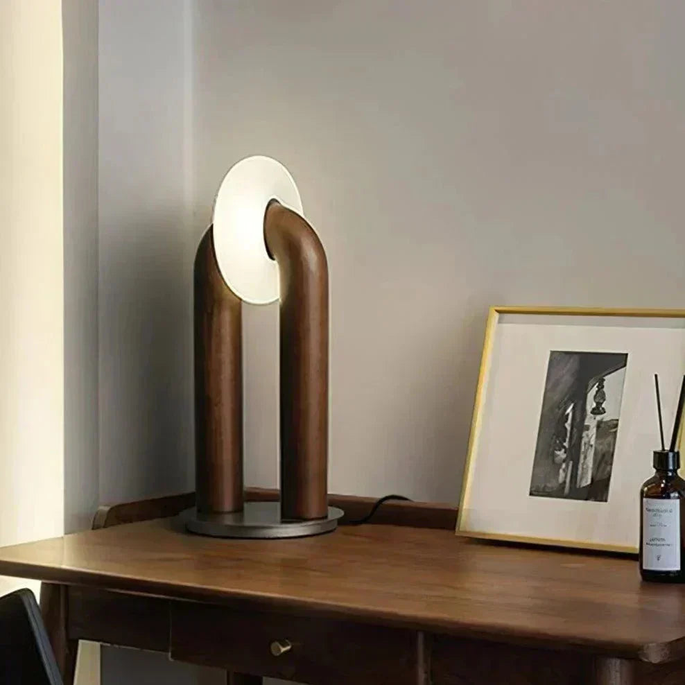 Sleek Rechargeable Arched Table Lamp for Modern Interiors - IndoTable