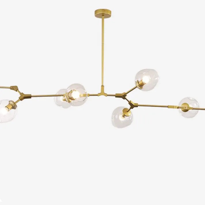 Modern Sputnik Pendant Lamp with Glass Bubble Accents - BubbleDrop