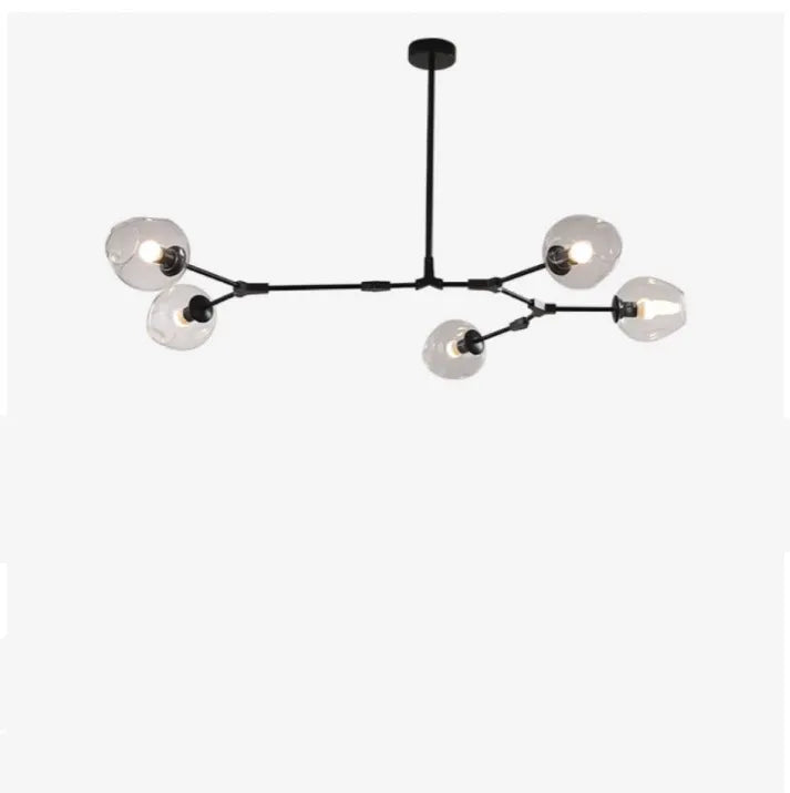 Modern Sputnik Pendant Lamp with Glass Bubble Accents - BubbleDrop