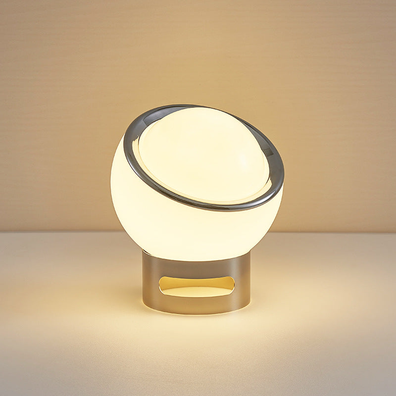 Elegant French Bauhaus Table Lamp with Soft Opal Lighting - OpalTable