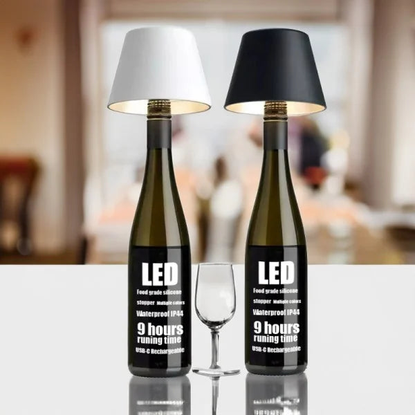 Stylish Rechargeable Wine Bottle Table Lamp - BottleTable