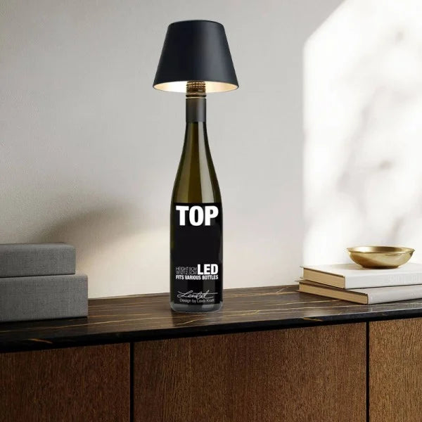 Stylish Rechargeable Wine Bottle Table Lamp - BottleTable