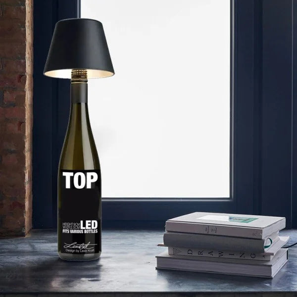 Stylish Rechargeable Wine Bottle Table Lamp - BottleTable