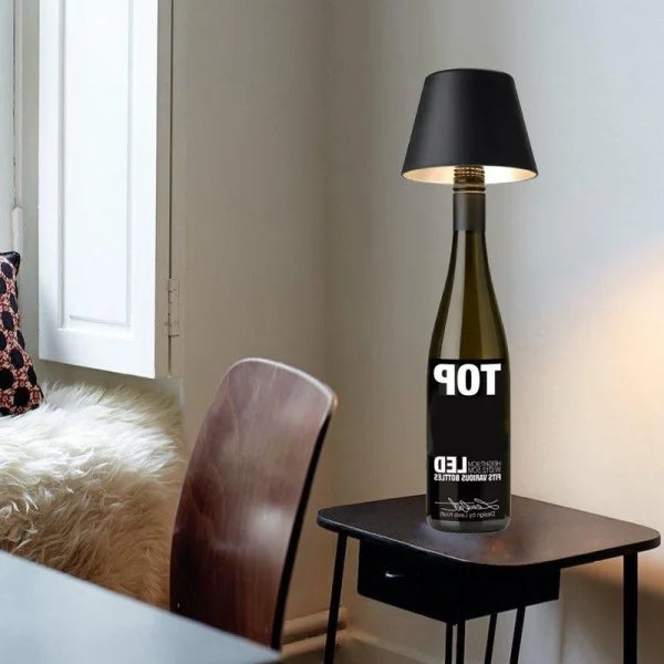 Stylish Rechargeable Wine Bottle Table Lamp - BottleTable