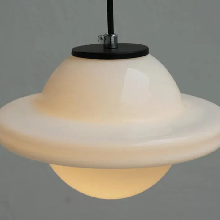 Chic Geometric Pendant Lamp in Matte Glass - GeoDrop