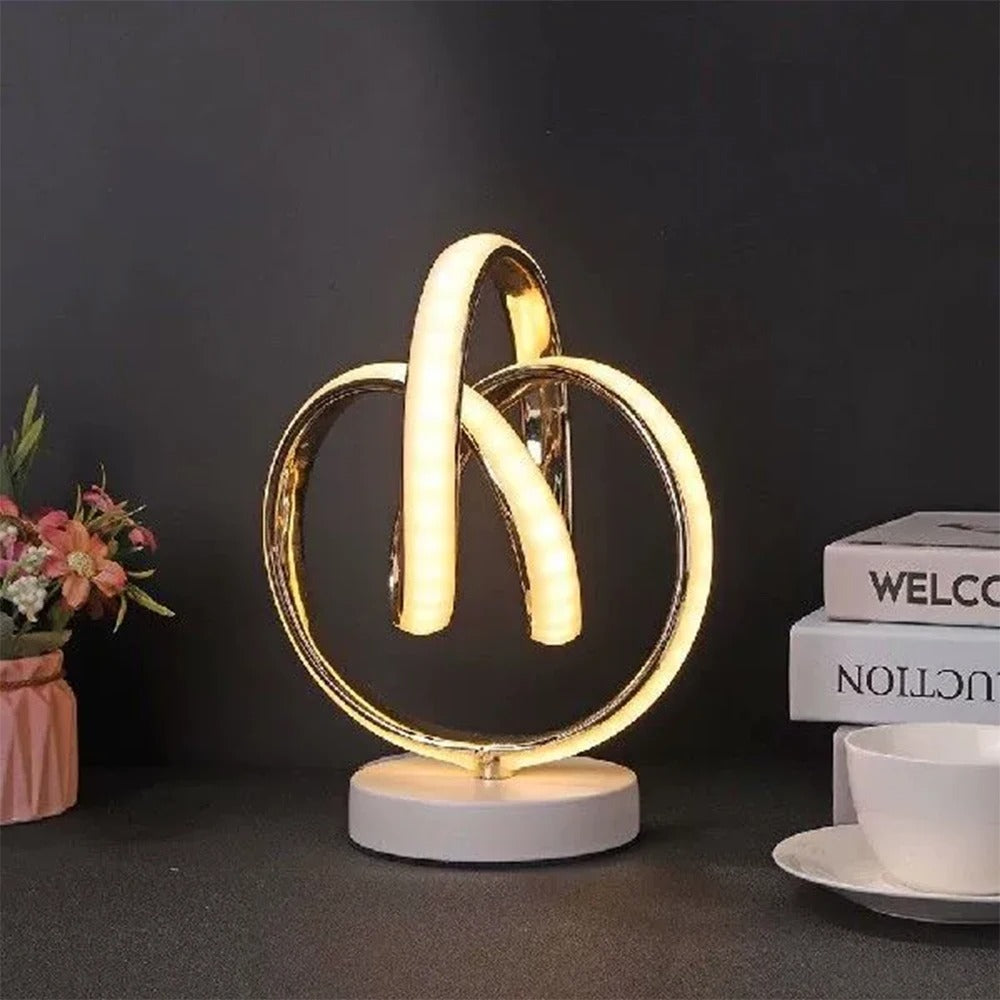 Sleek LED Table Lamp with Curved Elegance for Modern Home Decor - CurveTable